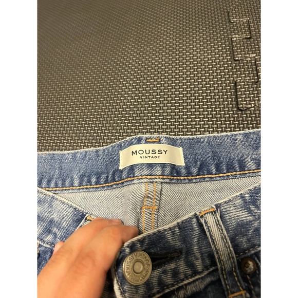 MOUSSY VINTAGE HOWA Japan made Comfort Light blue Distressed Jeans size 28 - Picture 4 of 10